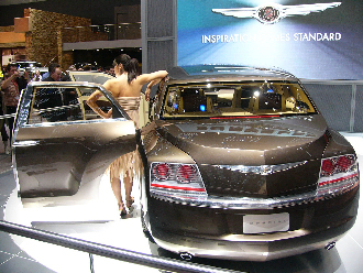 Chrysler Imperial - rear picture with sexy girl standing